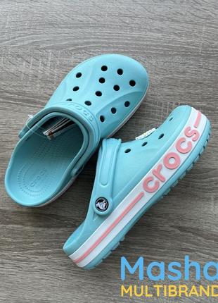 Баябэнд крокс голубые женские оригинал, crocs bayaband1 фото