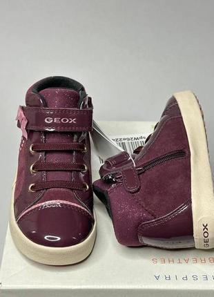 Кожаные утепленные демисезонные ботинки geox kilwi 20,22,23,24 девочке2 фото