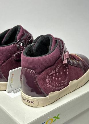 Кожаные утепленные демисезонные ботинки geox kilwi 20,22,23,24 девочке4 фото