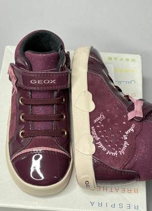 Кожаные утепленные демисезонные ботинки geox kilwi 20,22,23,24 девочке8 фото