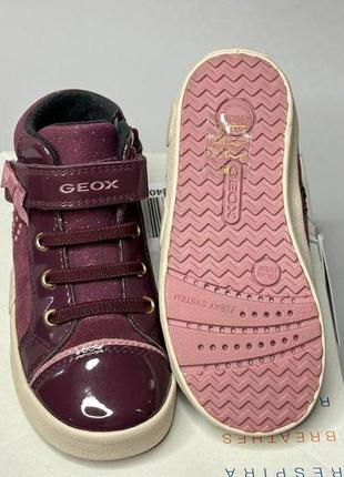 Кожаные утепленные демисезонные ботинки geox kilwi 20,22,23,24 девочке7 фото