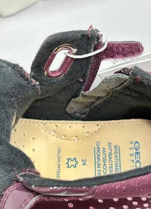 Шкіряні утеплені демісезонні черевики geox kilwi 20,22,23,24 дівчинці9 фото