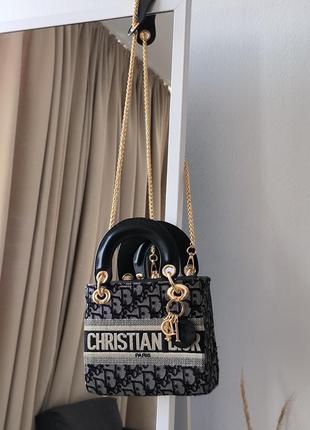 Christian dior lady d-lite mini black/gray