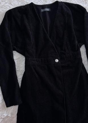 Черное вельветовое платье denim co2 фото