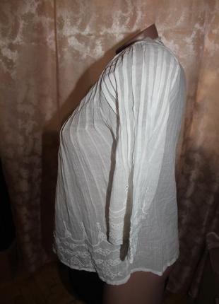 Блуза белая хлопок only2 фото
