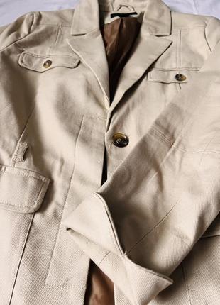 Пиджак h&amp;m пиджак в стиле safari бежевый пиджак4 фото