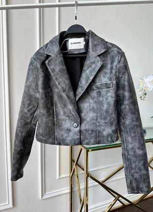 Женская люксовая куртка пиджак из екко кожи jel sender