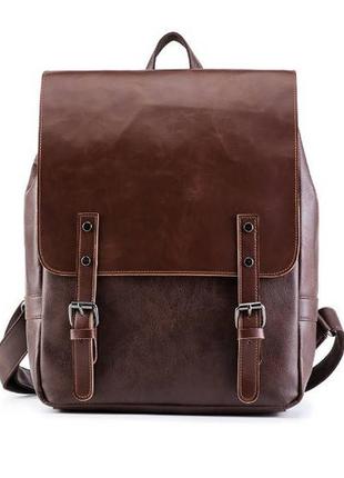 Винтажный мужской рюкзак эко кожа2 фото