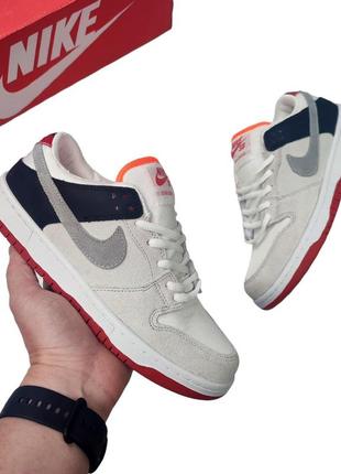 Кросівки nike sb dunk low pro grey red5 фото