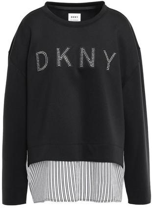 Стильный комбинированный свитшот dkny, оригинал, новый