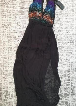 Платье- комбинезон с  шортами,паетки,италия1 фото
