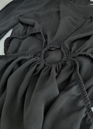 Чорна сукня накидка на купальник. boohoo. легка шифонова сукня5 фото