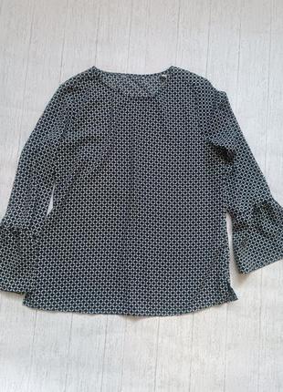 Стильная блуза с узором от tchibo нитевичка, наши размеры 44-46 38 евро, 46-48 40 евро7 фото