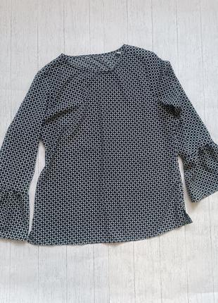 Стильная блуза с узором от tchibo нитевичка, наши размеры 44-46 38 евро, 46-48 40 евро8 фото