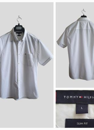 Рубашка с коротким рукавом, шведка хлопок tommy  hilfiger1 фото
