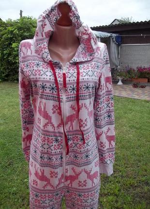 44 р флисовый комбинезон пижама кигуруми женский2 фото