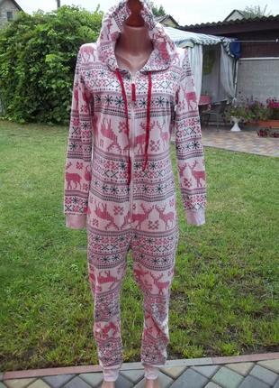 44 р флисовый комбинезон пижама кигуруми женский6 фото