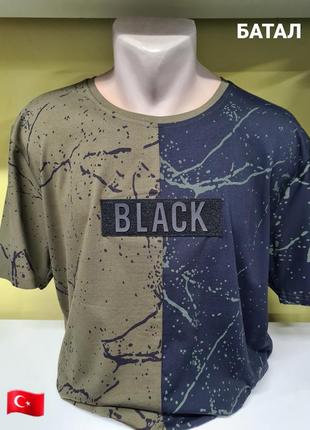 Мужская футболка большие размеры батал, футболка black мужская турция, футболка, футболка хаки, футболка с принтом мужская