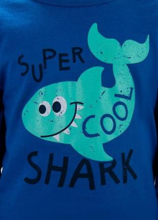 Бавовняна піжама для хлопчика, хлопковая пижама для мальчика, піжама з акулами,пижама с акулами7 фото