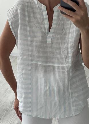 Блуза рубашка сорочка льон лляна zara mango 🥭1 фото