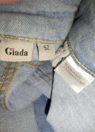 Стрейч-коттон,джинсові шорти з кишенями,мега батал,giada9 фото