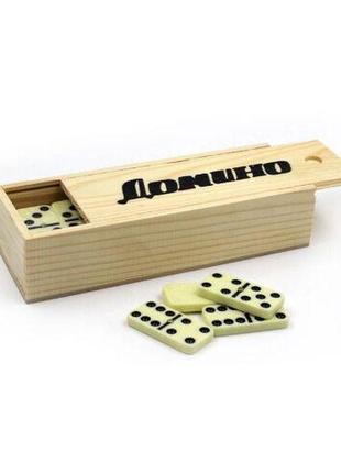 Настольная игра домино (деревянная коробка)