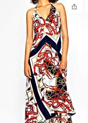 Zara scarf dress Edwin міді сукня сарафан сток оригінал тренд база