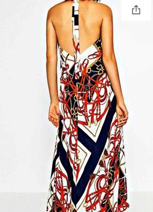 Zara scarf dress миди платье сарафан сток оригинал тренд база4 фото