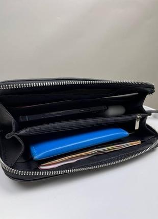 Якісний шкіряний клатч-гаманець із натуральної зернистої шкіри skill flash sl0234 фото