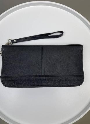 Якісний шкіряний клатч-гаманець із натуральної зернистої шкіри skill flash sl0233 фото