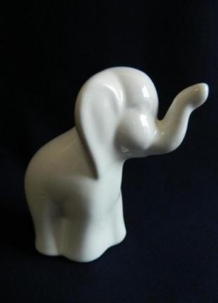 Статуэтка слон керамика фарфор белый