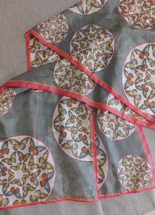 Шелковый шарф 30×172 powder