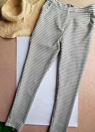 Классические брюки высокая посадка черно-белые missguided1 фото