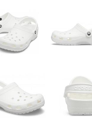 Сабо crocs classic clog white1 фото