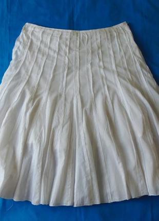 Белая коттоновая юбка р.м-l1 фото