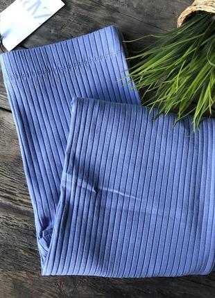 Юбка в рубчик zara высокая посадка