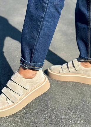 36-41 рр кроссовки, кеды на платформе натуральная кожа/замша бежевый, белый, черный