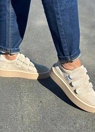 36-41 рр кроссовки, кеды на платформе натуральная кожа/замша бежевый, белый, черный