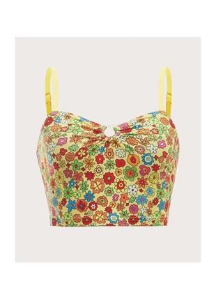 Актуальный топ в цветочный принт, яркий, стильный, модный, трендовый