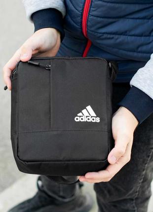 Спортивная сумка через плечо барсетка loki adidas черная тканевая мессенджер адидас7 фото