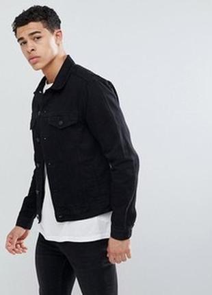 Пиджак куртка джинсовый черный мужской2 фото