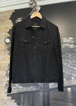 Пиджак куртка джинсовый черный мужской3 фото