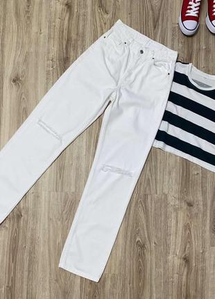 Белоснежные джинсы, bershka,