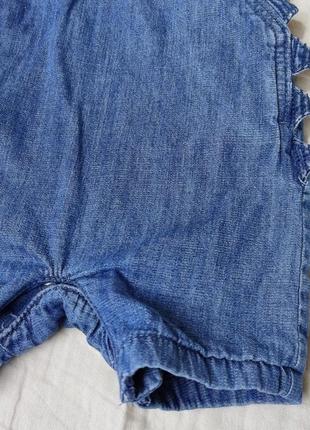 Детский джинсовый комбинезон с боди комплект3 фото