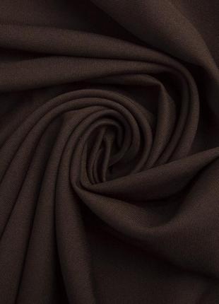 Тканина костюмна габардин темно коричнева1 фото