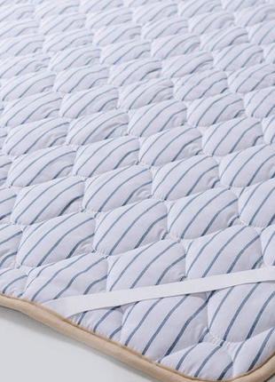 Наматрацник з вовни мериносів goodnight - синій/смужки 100х2002 фото