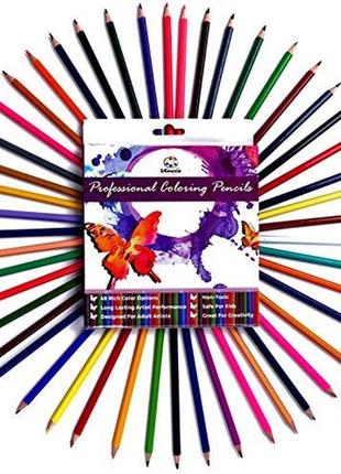 Набір кольорових олівців 48 штук для малювання дитячий шкільний (m90372)2 фото