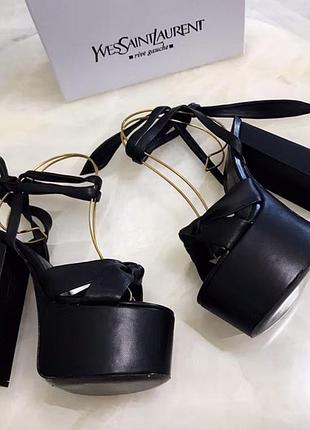 Шкіряні босоніжки в стилі ysl 38