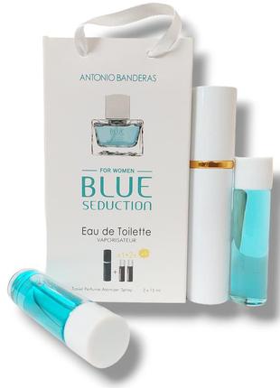 Духи женские 3в1 blue seduction antonio banderas 45 мл. (антонио бандерас блю седакшн женские)1 фото