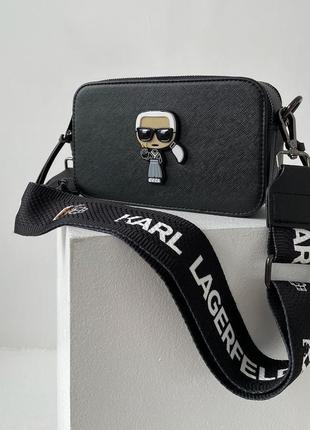 Черная женская сумка karl lagerfeld snapshot